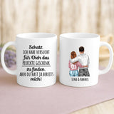 Personalisierte Tasse mit Druck für Paare zu Weihnachten – Du und Ich