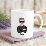 Weiße Tasse mit personalisiertem Spruch und Namen – individuelle Geschenkidee von Love & Faith