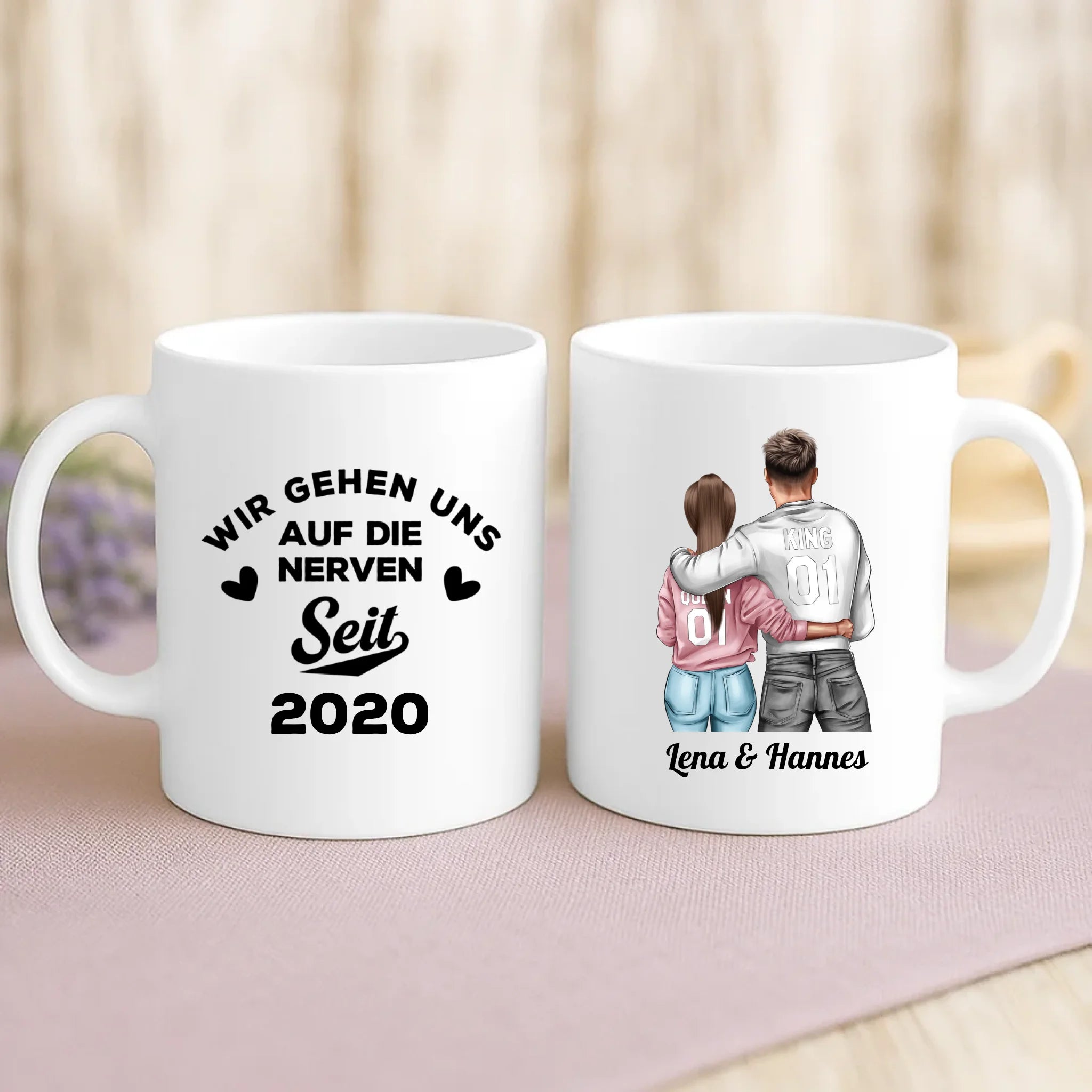 Personalisierte Tasse Ehepartner seit mit Foto für Paare