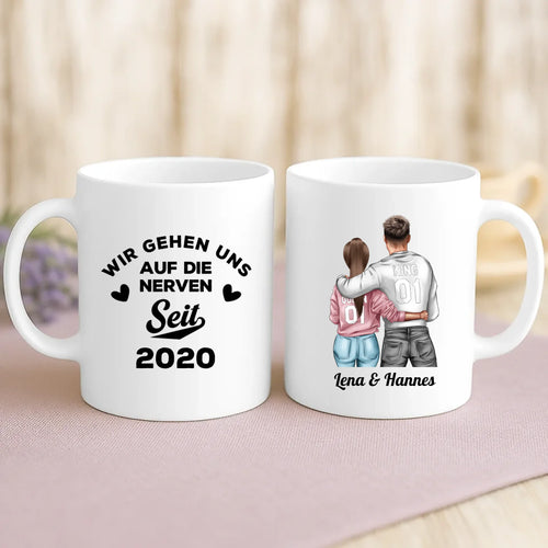 Personalisierte Tasse Ehepartner seit mit Foto für Paare
