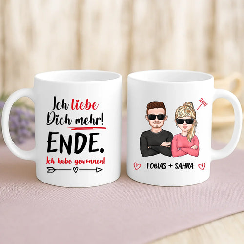 Personalisierte Tasse Gewonnen mit Foto für Paare