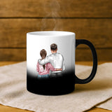 Magische Tasse mit Thermo-Farbwechsel und personalisiertem Namen – witzige Geschenkidee von Love & Faith