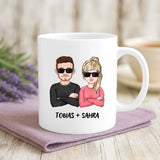 Personalisierte Tasse mit Druck für Paare – Ich liebe dich mehr – Motiv 2