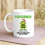 Personalisierte Tasse Grinchy mit Foto für Mama & Papa – Motiv 3
