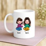 Weiße Tasse mit personalisiertem Spruch und Namen – individuelle Geschenkidee von Love & Faith