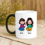 Magische Tasse mit Thermo-Farbwechsel und personalisiertem Namen – witzige Geschenkidee von Love & Faith