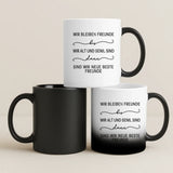Magische Tasse mit Thermo-Farbwechsel und personalisiertem Namen – witzige Geschenkidee von Love & Faith