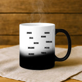 Magische Tasse mit Thermo-Farbwechsel zur Verabschiedung von Kollegen mit Namen personalisierte individuelle Geschenkidee von Love & Faith
