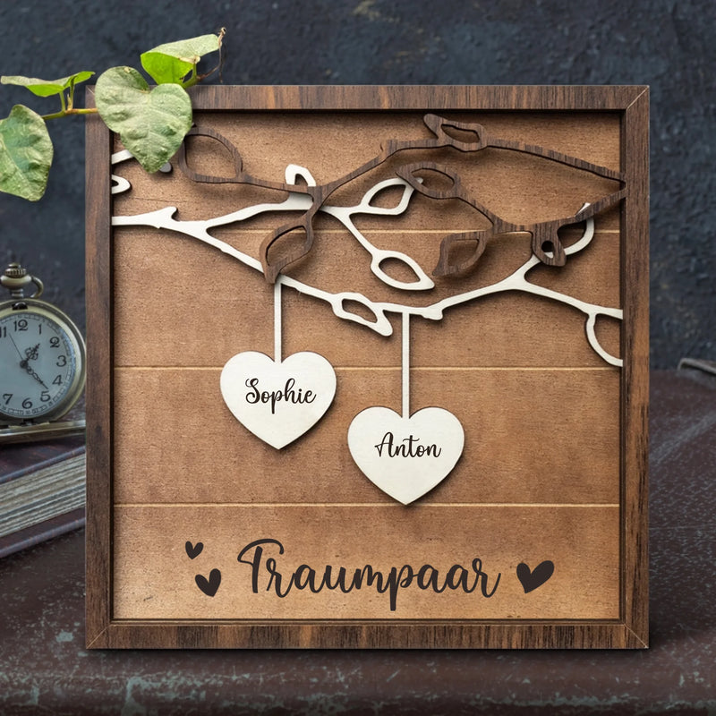 Du & Ich - Paar-Herzaufsteller