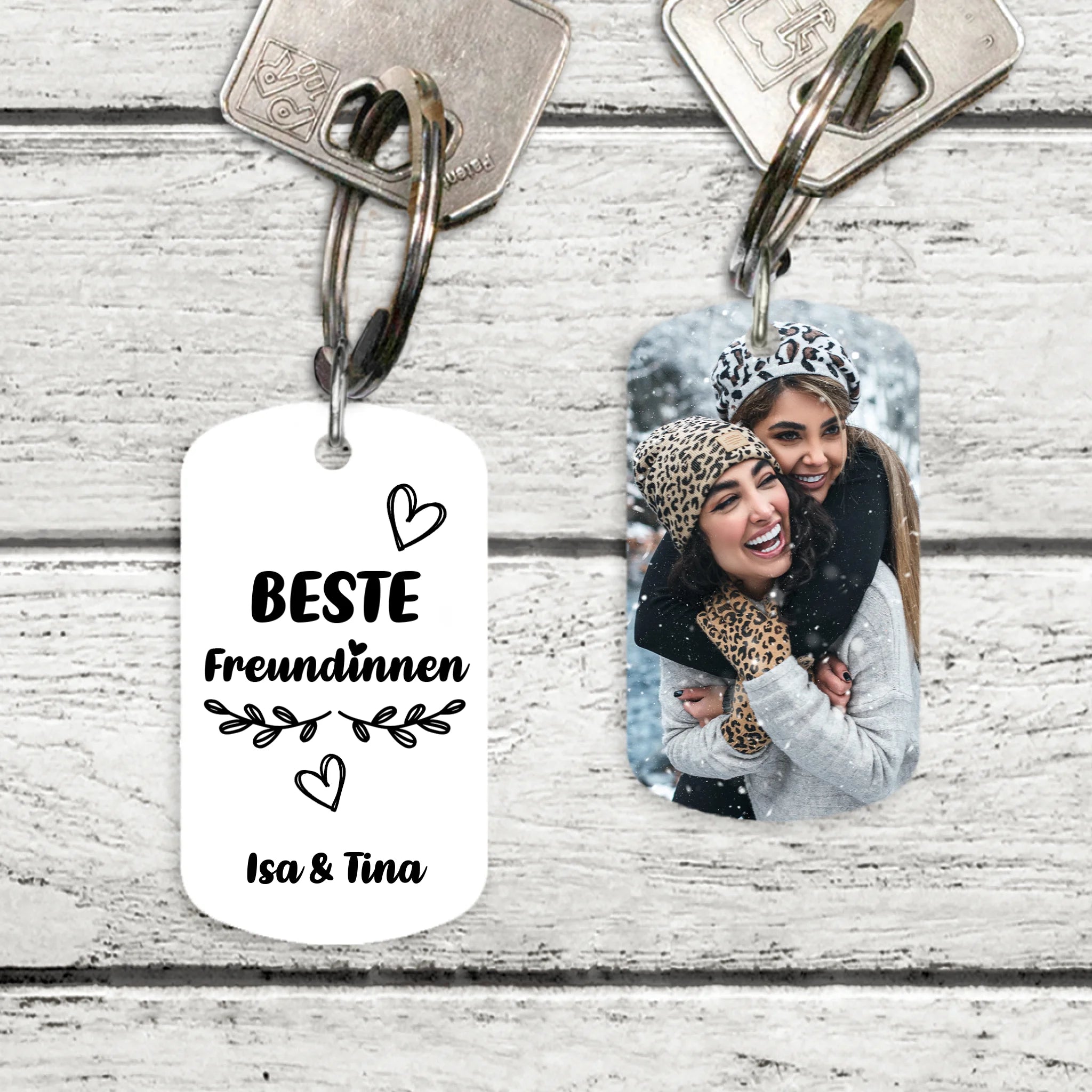 Beste Freundinnen - Individueller Schlüsselanhänger