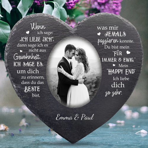 Mein Happy End - Paar-Schieferherz
