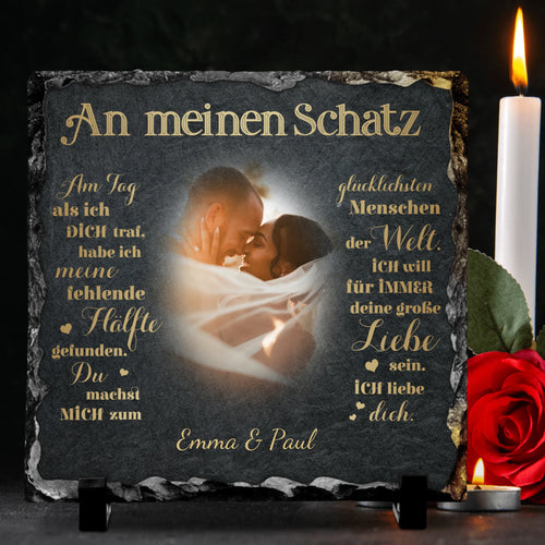 An meinen Liebling - Paar-Schieferplatte