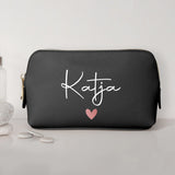 Mein Krimskrams - Personalisierte PU Kosmetiktasche mit Namens-Glanzfolie