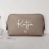 Mein Krimskrams - Personalisierte PU Kosmetiktasche mit Namens-Glanzfolie