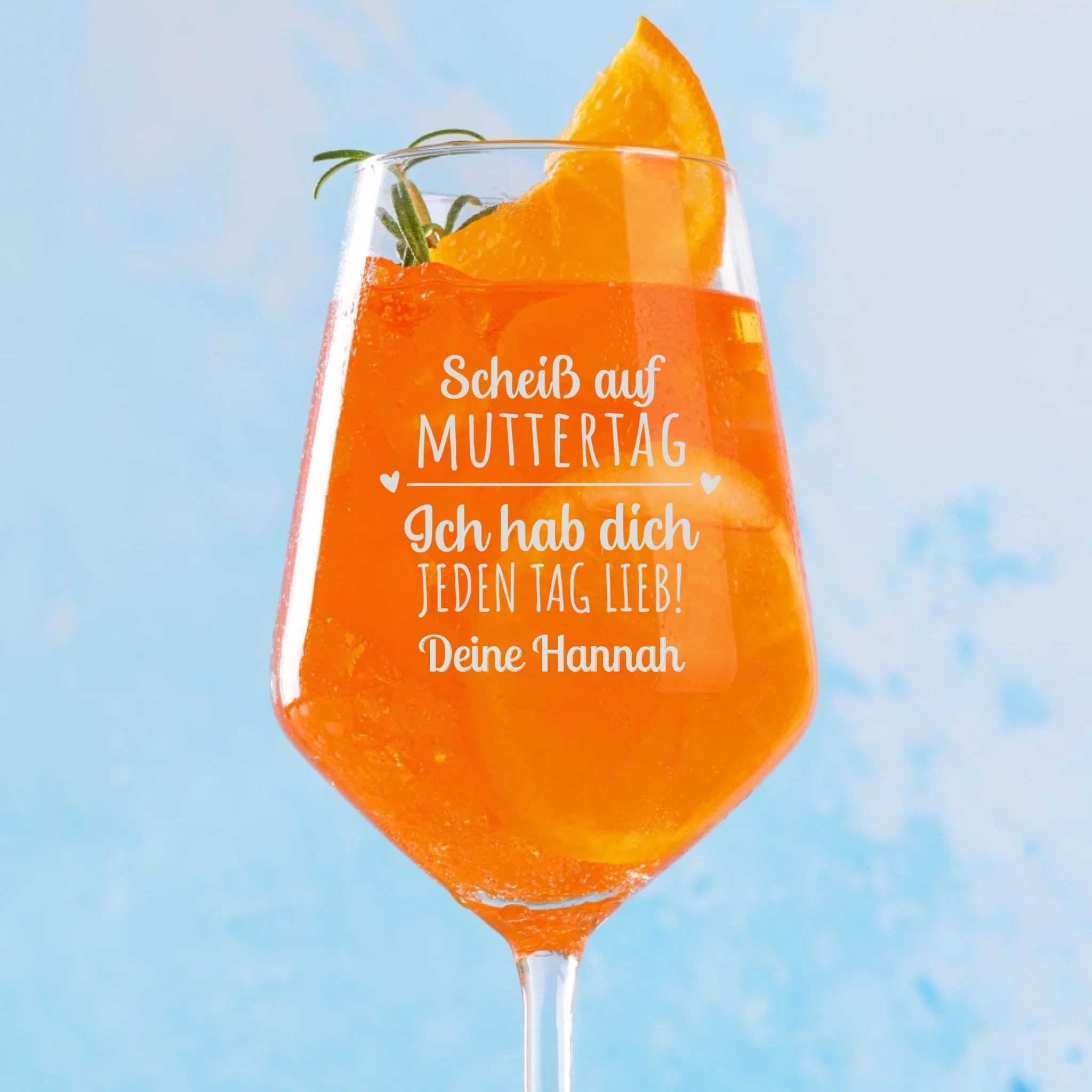 Zum Muttertag - Personalisiertes Glas für Sommergetränke für Mamas