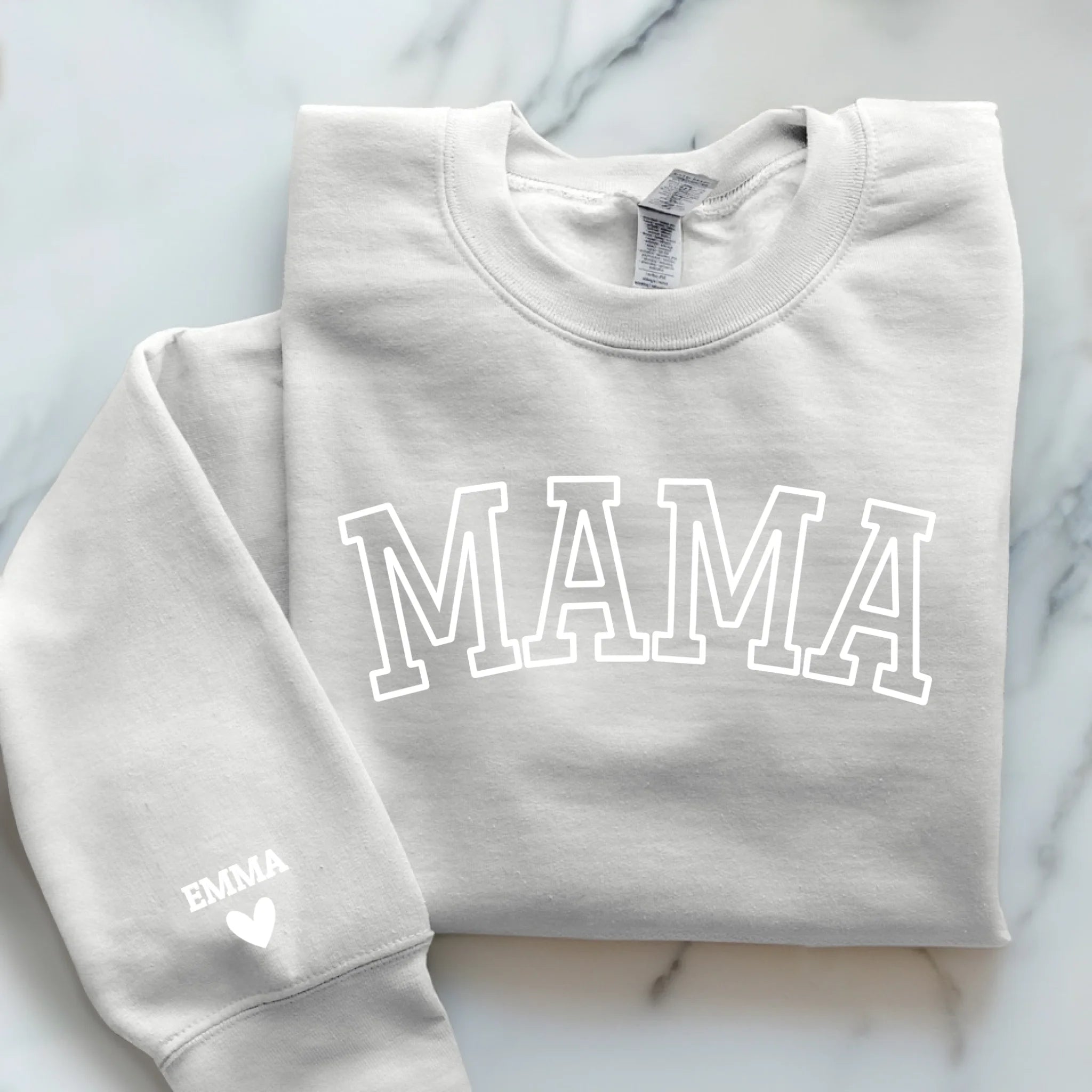 weißer Pullover personalisierbar - gefertigt von Love & Faith