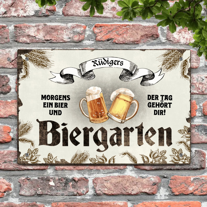 Biergarten - Outdoor-Türschild