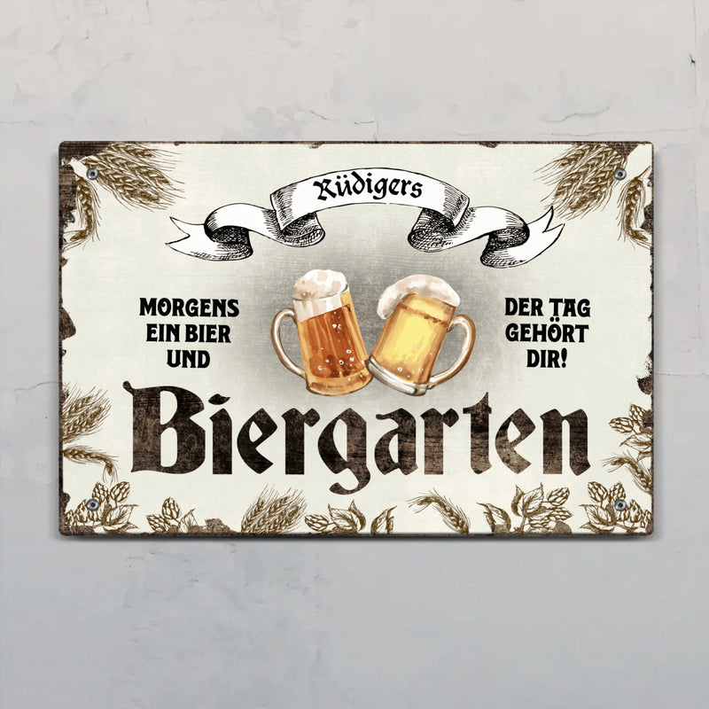 Biergarten - Outdoor-Türschild