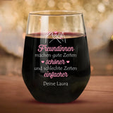 Weintumbler für Freundinnen mit Namen und persönlichem Text gestalten von Love & Faith