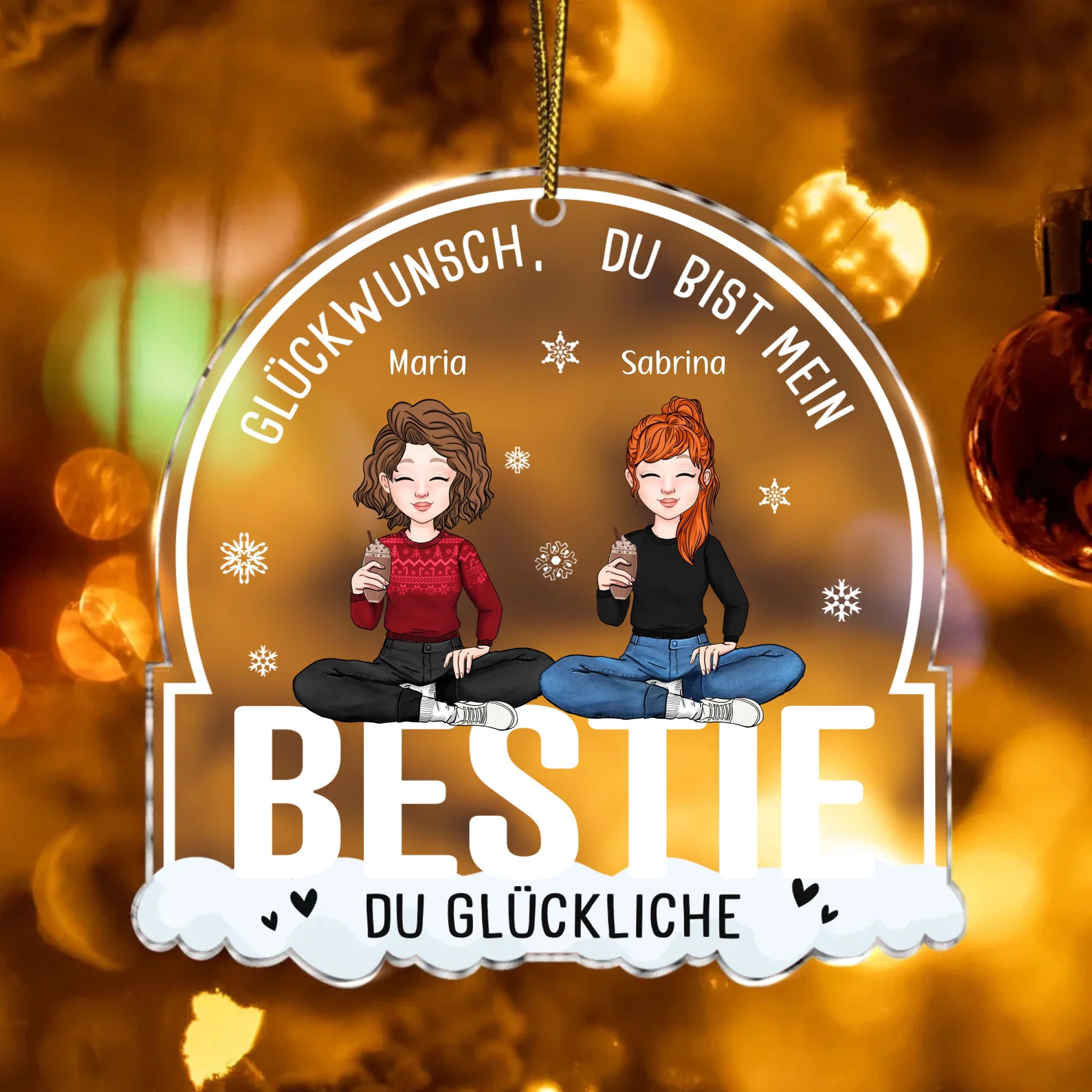 Kreis Ornament für Besties selbst gestalten zu Weihnachten mit der BFF von Love & Faith