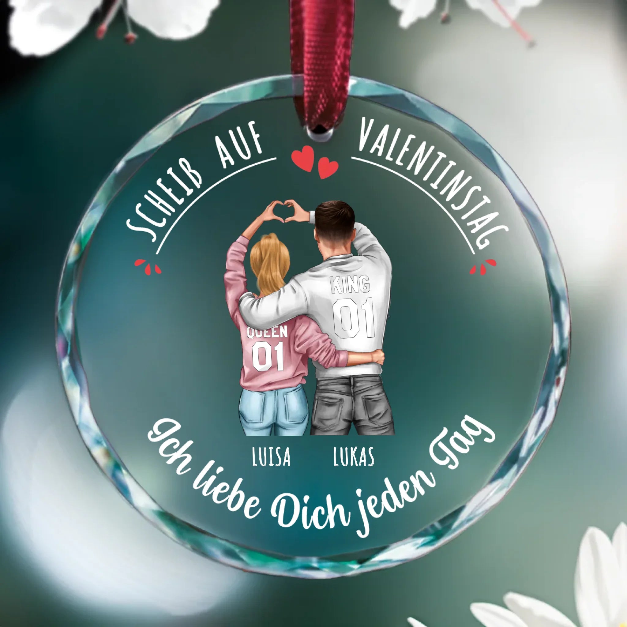 Personalisiertes Ornament zum Valentinstag für Paare Mit Dir