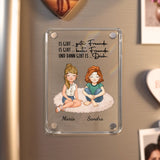 Acrylmagnet für Kühlschrank als Freundin Geschenk personalisiert von Love & Faith