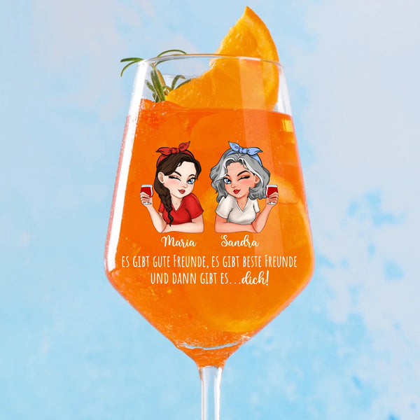 Beste Freunde - Personalisiertes Glas für Sommergetränke