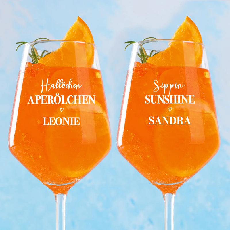 Spritztour - Personalisiertes Glas für deinen Sommer-Drink mit lustigen Sprüchen
