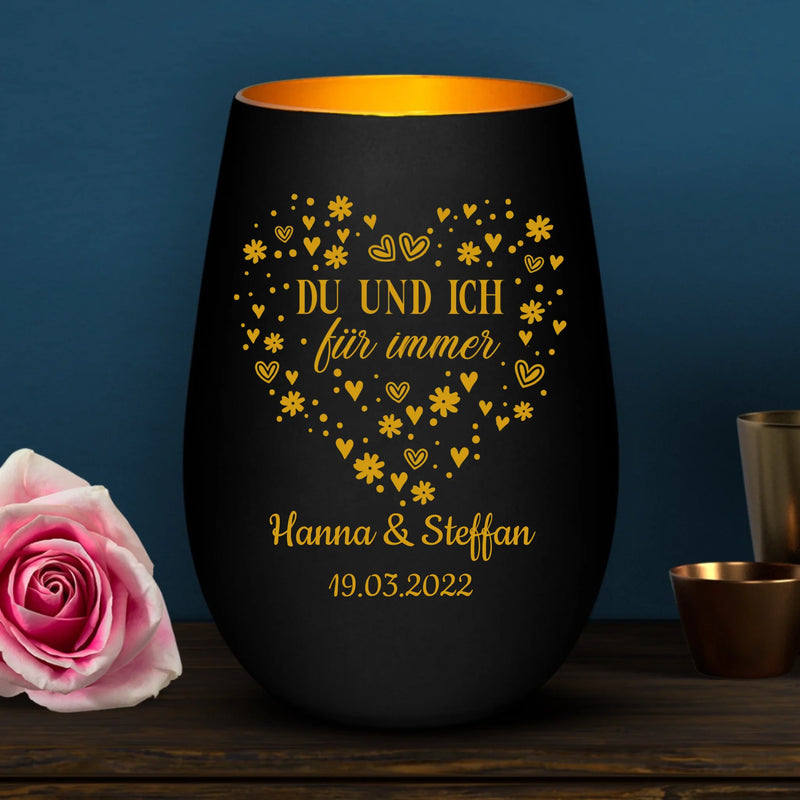 Du & Ich - Paar-Windlicht