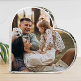 Personalisiertes Foto Glasherz selbst gestalten mit Love & Faith