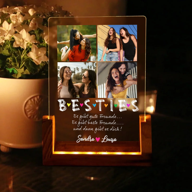 Personalisierter LED Aufsteller für Freunde, Familie und Kollegen mit Foto Upload von Love & Faith