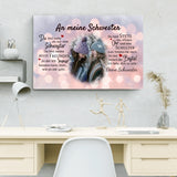 An meine Schwester - Geschwister-Leinwand