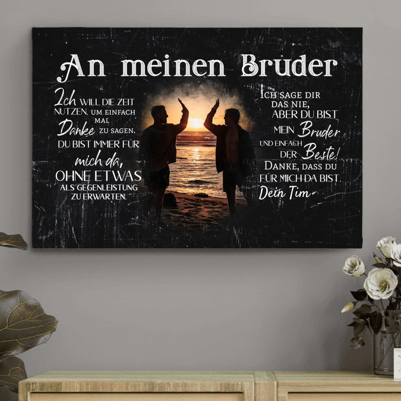 An meinen Bruder - Geschwister-Leinwand