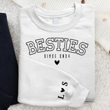 Besties forever - Personalisierter Premium Sweater für Freundinnen und Schwestern