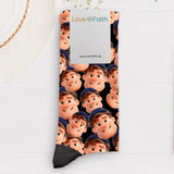 Socken mit eigenen Fotos im Cartoon Stil 43-46 individuell gedruckt von Love & Faith