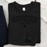 Besties forever - Personalisierter Premium Sweater für Freundinnen und Schwestern