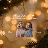 Beste Freundinnen - Personalisiertes Acryl Ornament für Freundinnen und Schwestern mit Foto-Upload