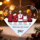 Personalisierbarer Weihnachtsbaumanhänger mit Illustrationen für Familie zu Weihnachten von Love & Faith