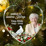 Personalisiertes Acryl Ornament zum Gedenken für die Familie Immer in unseren Herzen – Motiv 2