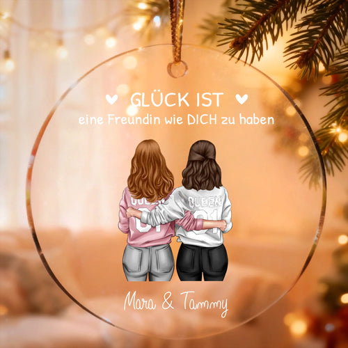 Ornament Acrylkreis für Freundinnen mit Aufhänger für Geschenke von Love & Faith