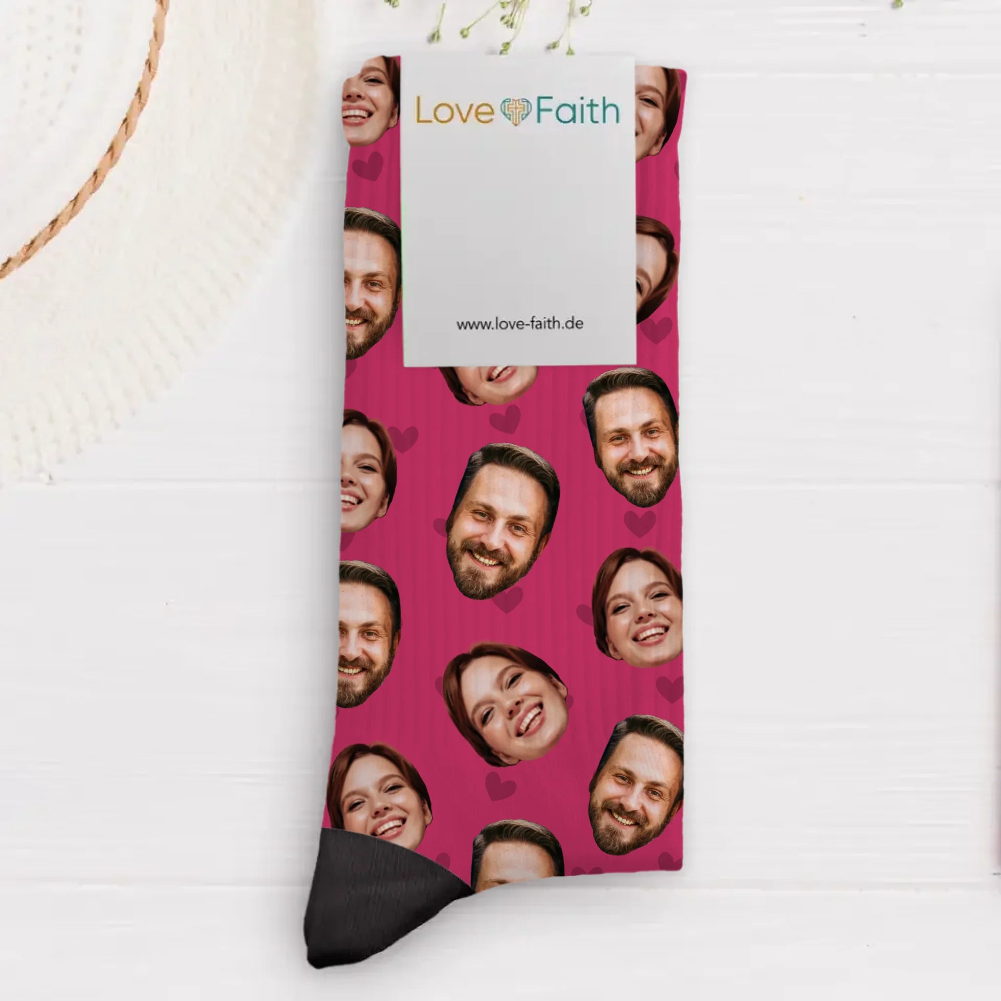 Socken mit eigenen Fotos für Paare 43-46 individuell gedruckt von Love & Faith