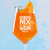 Die tut nix, die will nur Wein - Freunde-Weinglas