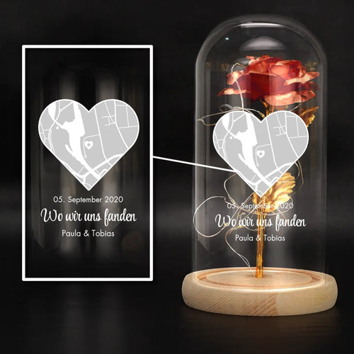 Ewige Rose in Glaskuppel als Valentinstagsgeschenk von Love & Faith