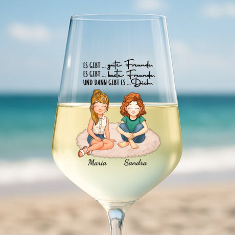 Personalisierte Weingläser für bis zu 7 Personen für deinen Drink von Love & Faith