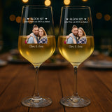 2er Set Personalisierte Foto Weingläser für Partner zum Jahrestag von Love & Faith