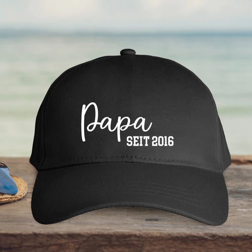 schwarze Baseball Cap für Papa personalisiert von Love & Faith