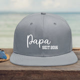 hellgrau Snapback Cap für Papa personalisiert von Love & Faith