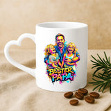 Weiße Tasse mit Herzhenkel und personalisiertem Namen – romantische Geschenkidee von Love & Faith