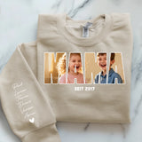 weißer Pullover für Papa mit Kindernamen personalisierte Geschenkidee zum Vatertag von Love & Faith