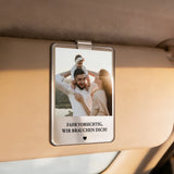 Personalisierter Clip für die Auto Sonnenblende mit Fotoupload Unser Foto – Motiv 4